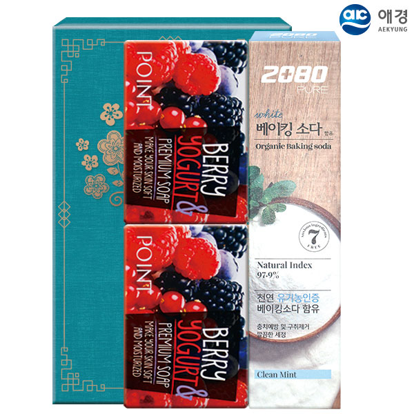 애경 포인트베리비누2P 베이킹소다치약90g(3종)