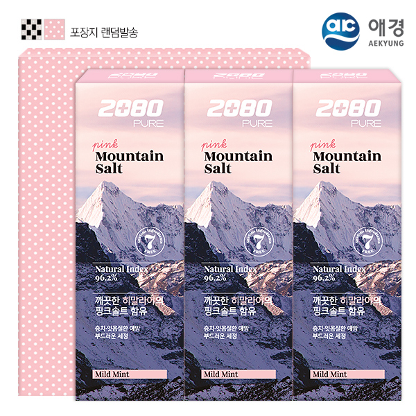 (포장)애경 2080히말라야핑크솔트치약100g 3P