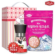 탑셰프 양념그라인더 핑크솔트300리필(2종)종이케이스